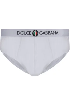 Dolce & Gabbana Underkläder, Herr, L, Bomull, Bomullsbriefs med Logomärkt Midjeband