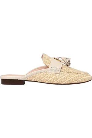 Coccinelle Skor, Dam, 38 EU, Läder, Svarta Raffia Tassel Mules för Kvinnor