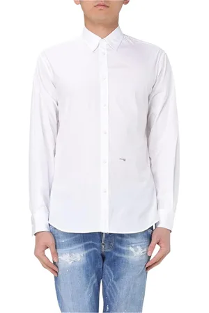 Dsquared2 Skjorta, Herr, L, Bomull, Svart Poplin Långärmad Skjorta