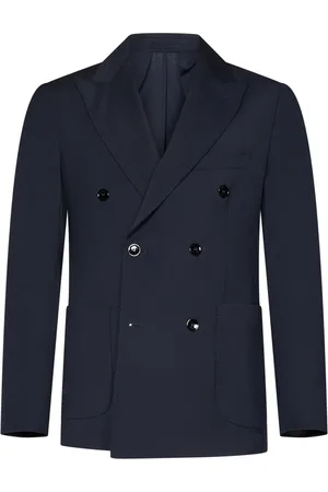MICHAEL COAL Jacka, Herr, L, Polyester, Marinblå Dubbelknäppt Blazer