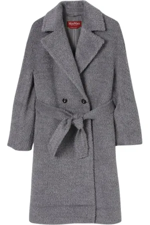 Max Mara Kappa, Dam, L, Grå Ullkappa med Bälte