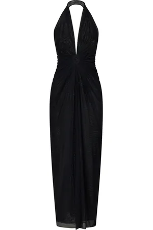 FISICO Klänning, Dam, S, Tyll, Svart Halter Maxi Klänning för Kvinnor