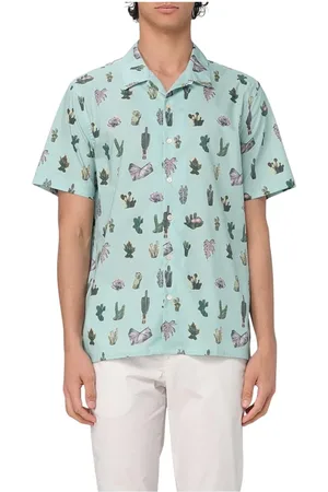 Paul Smith Skjorta, Herr, M, Bomull, Grön Kaktus Print Tröja