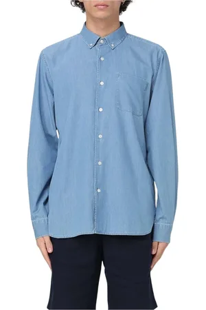 Woolrich Skjorta, Herr, S, Denim, Klassisk Denim Skjorta för Män
