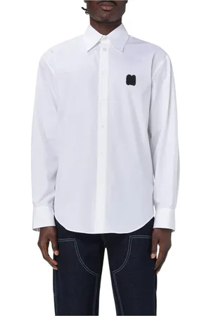 Msgm Skjorta, Herr, S, Bomull, Blå Bomullsskjorta Modern Stil
