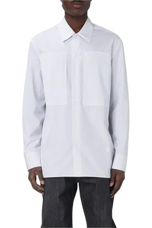 Jil Sander Skjorta, Herr, 2Xl, Bomull, Multifärgad Randig Bomullsskjorta