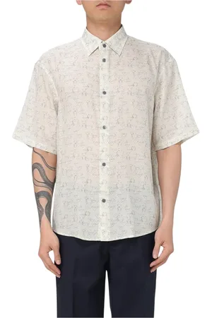 Emporio Armani Skjorta, Herr, M, Silkeskjorta AllOver Logo Print