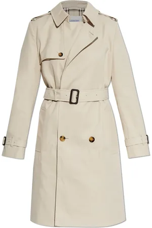 Burberry Kappa, Dam, XS, Bomull, Trenchcoat med fickor