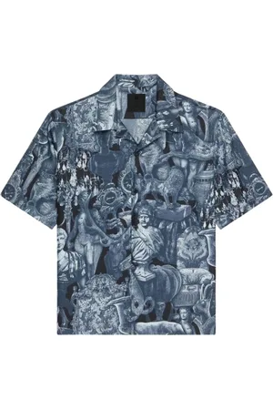 Givenchy Skjorta, Herr, L, Bomull, Svart Krage Skjorta Modern Stil