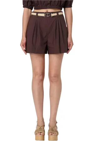 Twin-Set Shorts, Dam, L, Brun Stilfull Kort Klänning Kvinnor