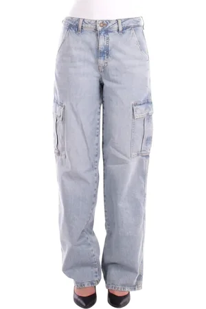 Guess Jeans, Dam, W25, Bomull, Logo Bakficka Jeans med Fickor