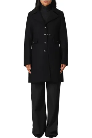 FAY Kappa, Dam, M, Elegant Yllekappa med Funktionella Knappar