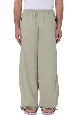 Rains Byxor, Herr, L, Polyester, Modern Äppelgrön Wide Leg Byxor