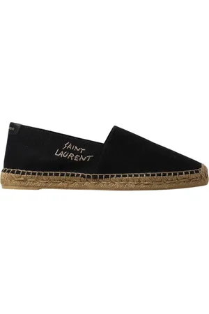 Saint Laurent Skor, Dam, 36 EU, Svart Broderade Espadriller Casual Stil