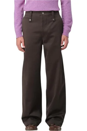 Burberry Byxor, Herr, M, Lyxig Brun Wide Leg Byxor