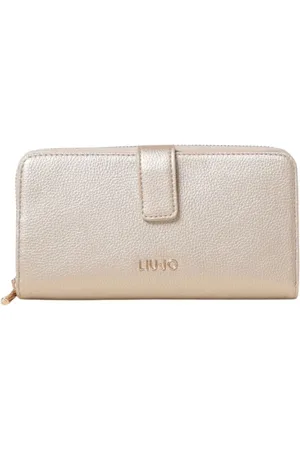 Liu Jo Accessoarer, Dam, ONE Size, Guldtexturerad plånbok med elegant design