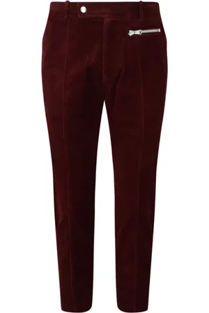 Balmain Byxor, Herr, S, Bomull, Bordeauxröda Bomullsamskortsbyxor