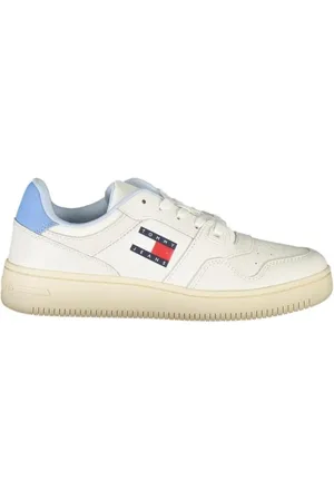 Tommy Hilfiger Skor, Dam, 38 EU, Polyester, Vit Polyester Sneaker Minimalistisk Design