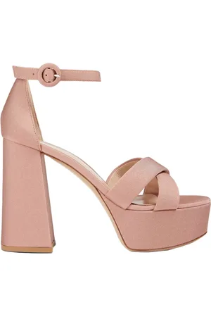 Gianvito Rossi Skor, Dam, 40 1/2 EU, Läder, Lycra Praline Sandaler Made in Italy