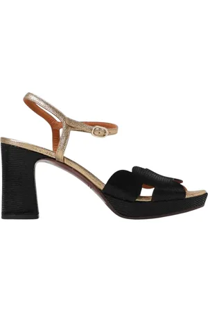 Chie Mihara Skor, Dam, 39 EU, Läder, Svarta högklackade sandaler