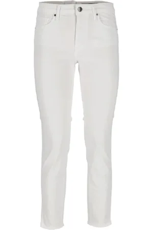 Armani Exchange Jeans, Dam, W28, Bomull, Vit High Waist Tapered Leg Jeans