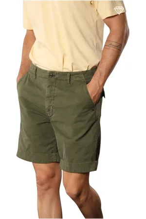 Masons Shorts, Herr, XS, Bomull, Grön Chino Bermuda Shorts Logo Edition