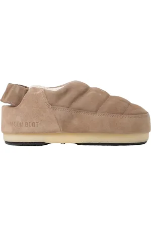 Moon Boot Skor, Dam, 39 EU, Nylon, Brun Slip-On Platta Skor