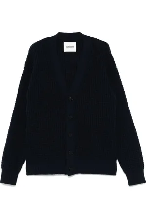 Jil Sander Stickade tröjor & koftor, Herr, M, Stilren Sweater J14787 J22Hp0046 412