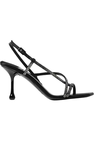 Jimmy Choo Skor, Dam, 38 1/2 EU, Svarta Crystal Slingback Klackar