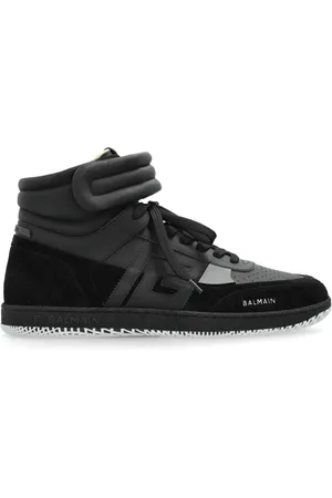 Balmain Skor, Herr, 39 EU, Läder, Svan höga sneakers