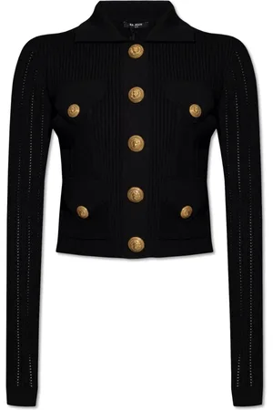 Balmain Stickade tröjor & koftor, Dam, M, Kort kofta