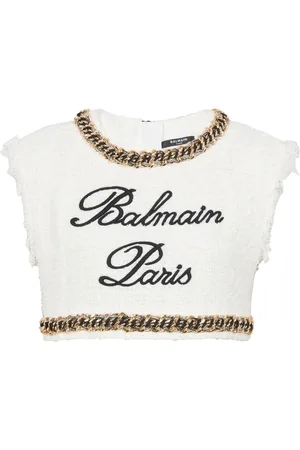 Balmain Topp, Dam, S, Tweed, Signatur tweed tanktop