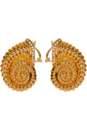 Balmain Accessoarer, Dam, ONE Size, Snigel mässing och strass örhängen