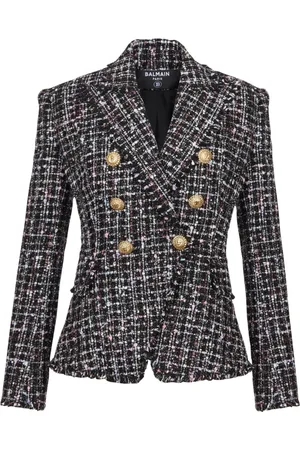 Balmain Jacka, Dam, 2Xs, Tweed, 6-knapps tweedjacka
