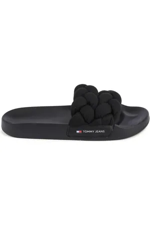 Tommy Hilfiger Skor, Dam, 41 EU, Polyester, Svarta Polyester Flip Flops
