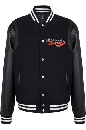 Balmain Jacka, Herr, S, Läder, Varsityjacka i läder och ull