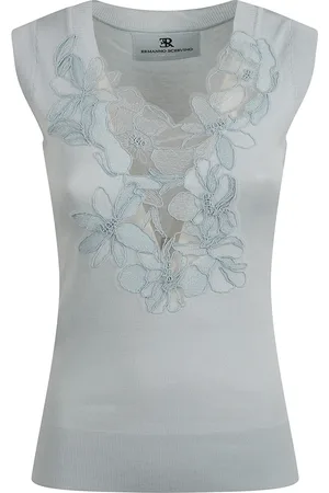 ERMANNO SCERVINO Topp, Dam, 2Xs, Bomull, Stickad Tanktop