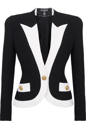Balmain Jacka, Dam, S, Tvåfärgad Crepe Jacka