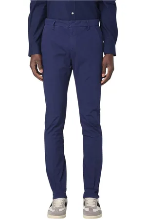 Dondup Byxor, Herr, W40, Slim Fit Blå Chinos Byxor