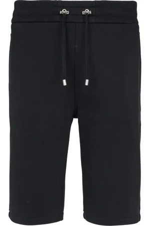 Balmain Shorts, Herr, L, Bomull, Bomullsshorts med flocked Paris-logotyp