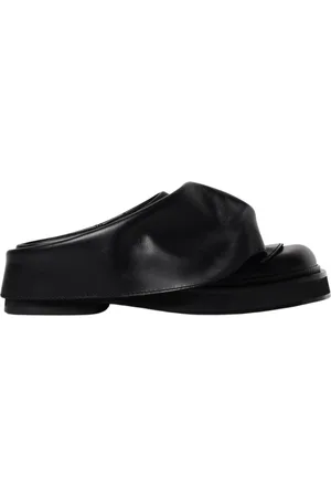 The Attico Skor, Dam, 40 EU, Läder, Svart Läder Chunky Sole Mulor