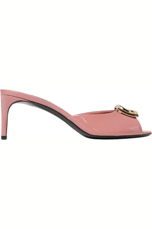 Dolce & Gabbana Skor, Dam, 36 EU, Läder, Rosa Lackläder Högklackade Sandaler