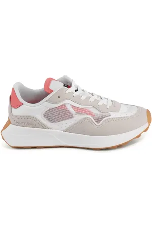 Tommy Hilfiger Skor, Dam, 38 EU, Polyester, Beige Casual Polyester Sneakers