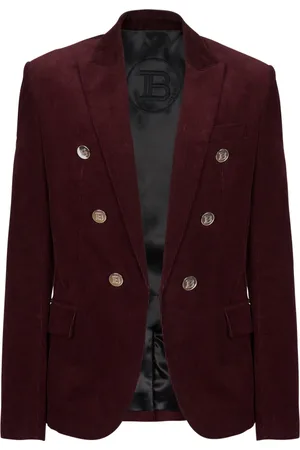 Balmain Jacka, Herr, L, Bomull, 6-knäppt sammetskavaj
