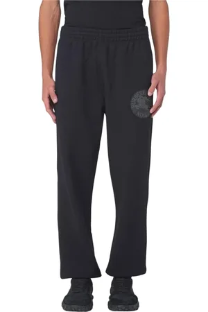 Burberry Byxor, Herr, L, Bomull, Svarta Logo Print Sweatpants