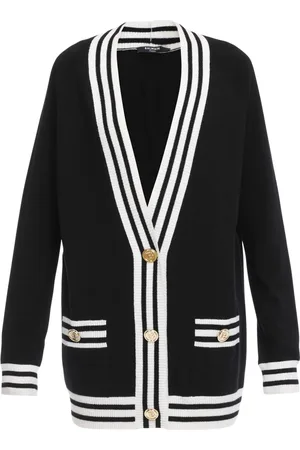 Balmain Stickade tröjor & koftor, Dam, S, Kashmir, Ull och kashmir kofta