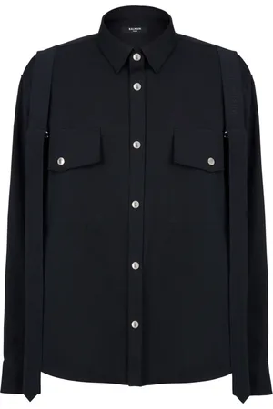 Balmain Skjorta, Herr, L, Bomull, Bomullsskjorta med rem