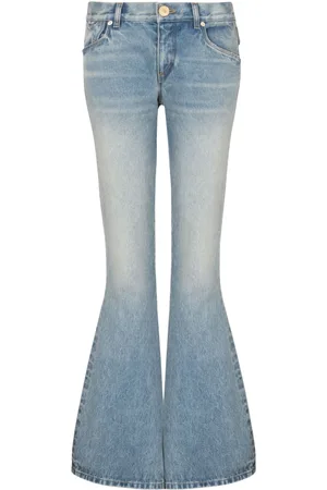 Balmain Jeans, Dam, L, Bomull, Bootcut Flared Jeans