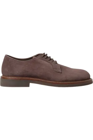 Brunello Cucinelli Skor, Herr, 40 EU, Läder, Kaffe Brogue Derby Skor