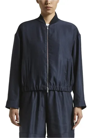 PESERICO SIGN Jacka, Dam, XL, Linne, Blank gabardine bomber sweatshirt